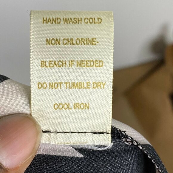 Matty M Womens Black‎ White Long Sleeve Cinched Waist A Line Dress Size Medium - Picture 8 of 10